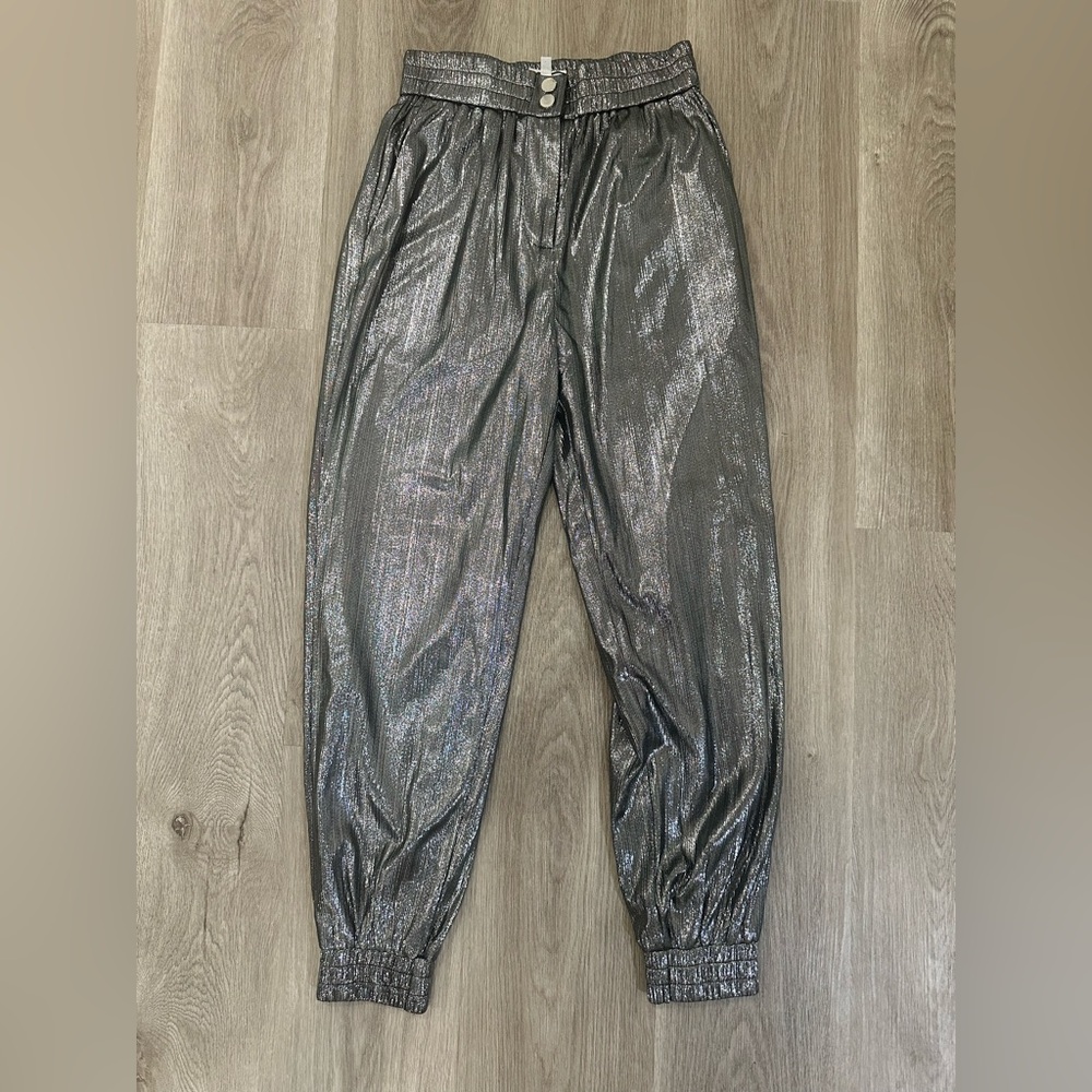 metallic joggers